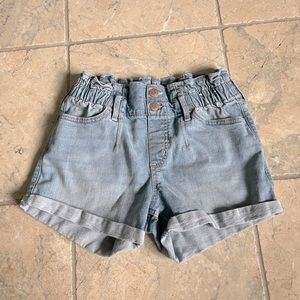 Girls Abercrombie paper bag waste Jean shorts size 12